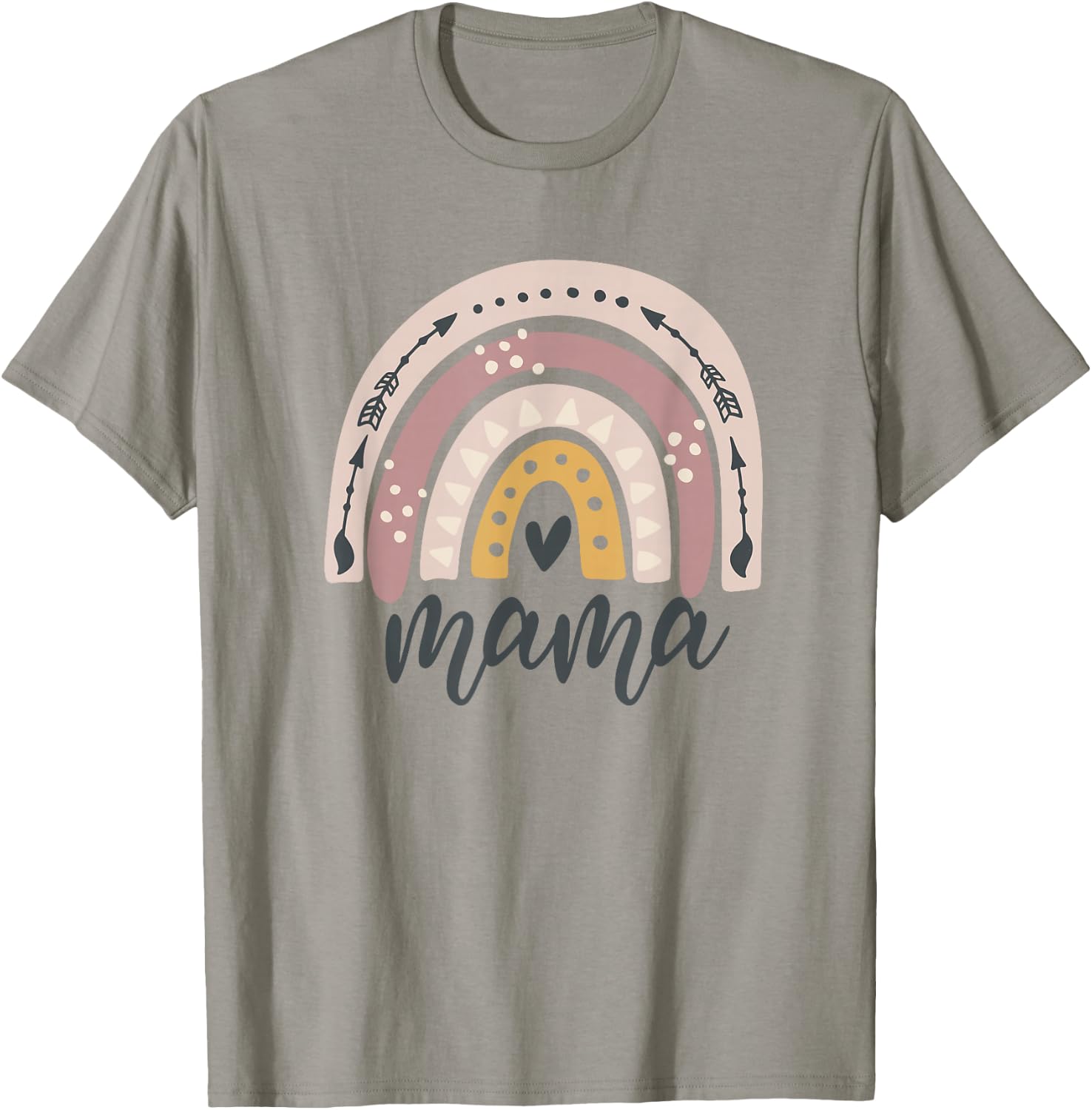 Boho Rainbow Mama Mom Mommy New Mom Mother's Day T-Shirt - T-Shirt | Sand