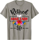 Retired Mail Lady Flowers Postal Worker Retirement T-Shirt - T-Shirt | Sand