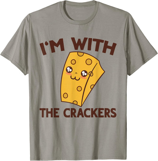 Cheese & Crackers Matching Couples His & Hers T-Shirt - T-Shirt | Sand