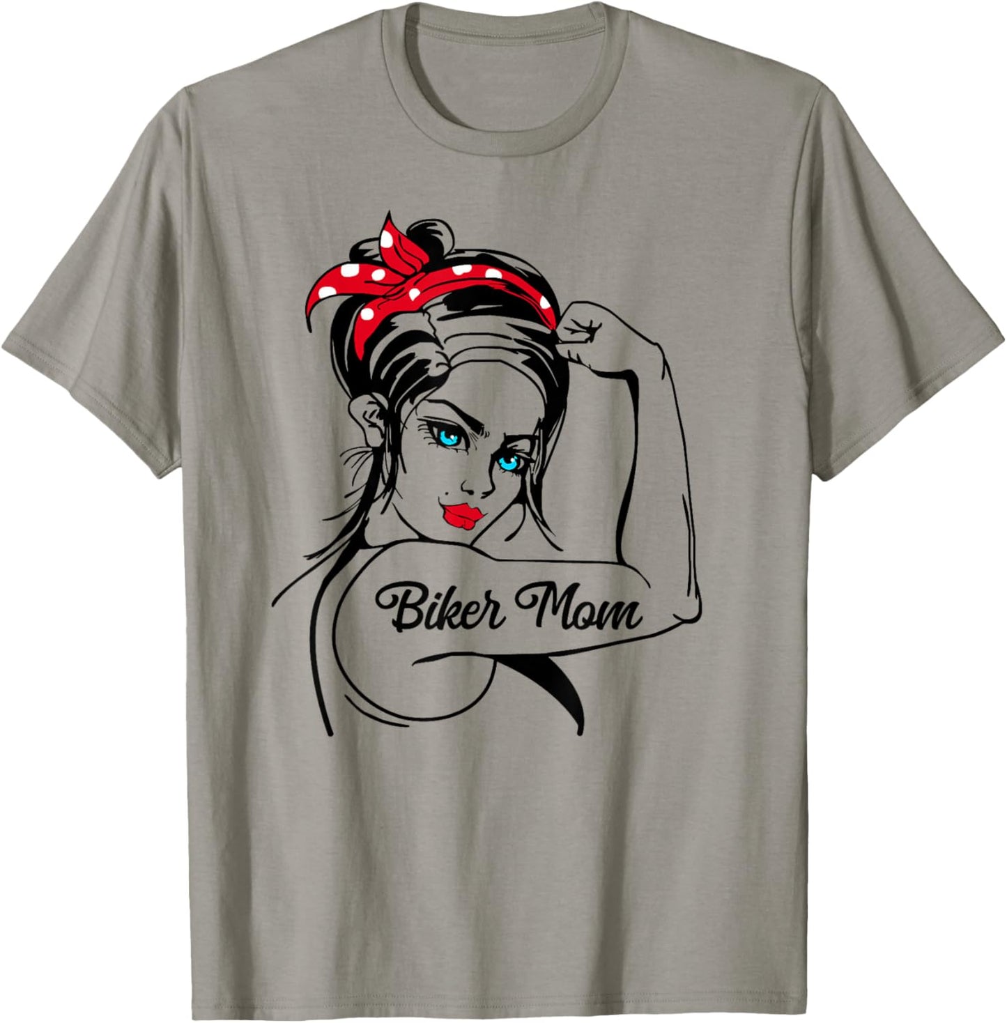 Classic Motorcycle Biker Mom Wife Grandma T-Shirt - T-Shirt | Sand