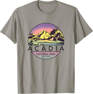 Vintage Acadia National Parks Retro T-Shirt - T-Shirt | Sand