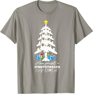 KC-135 Stratotanker Christmas Tree T-Shirt - T-Shirt | Sand