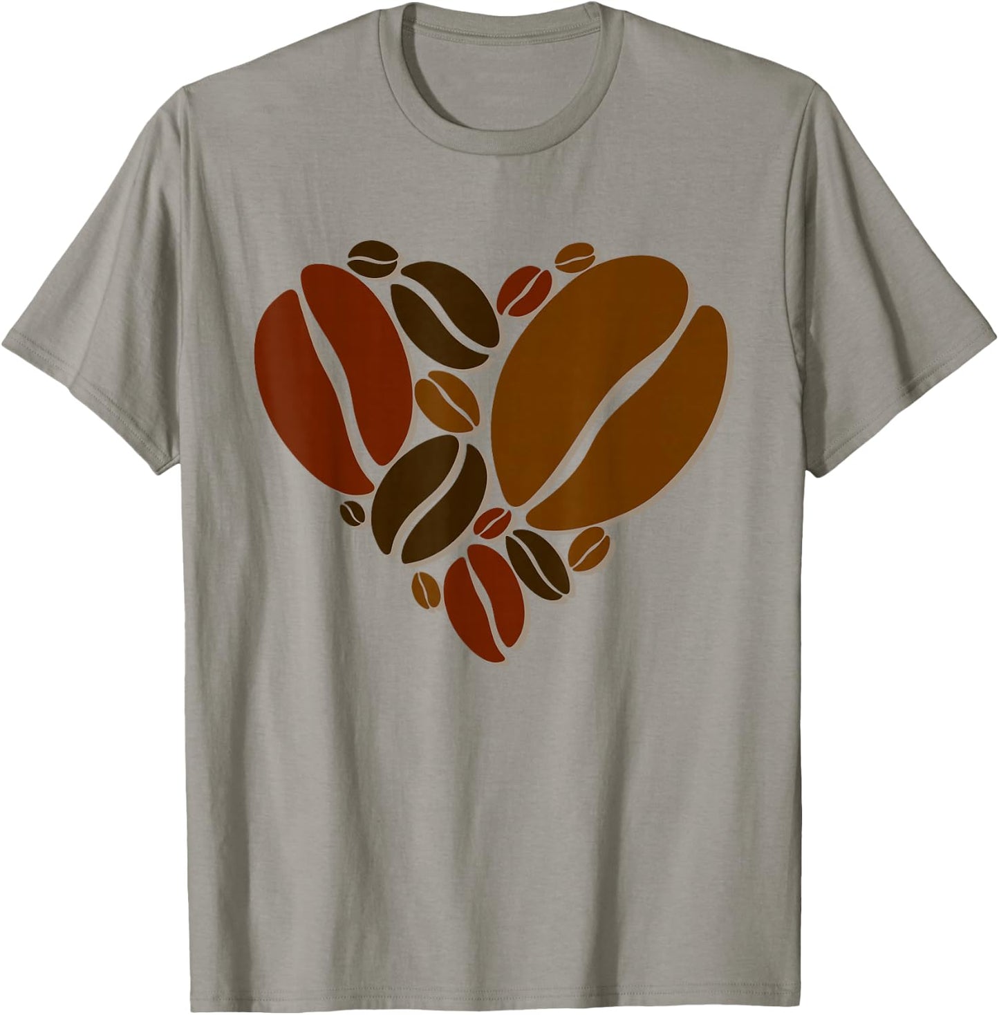 Aesthetic Coffee Bean Heart I Coffee Drinker I Coffee T-Shirt - T-Shirt | Sand