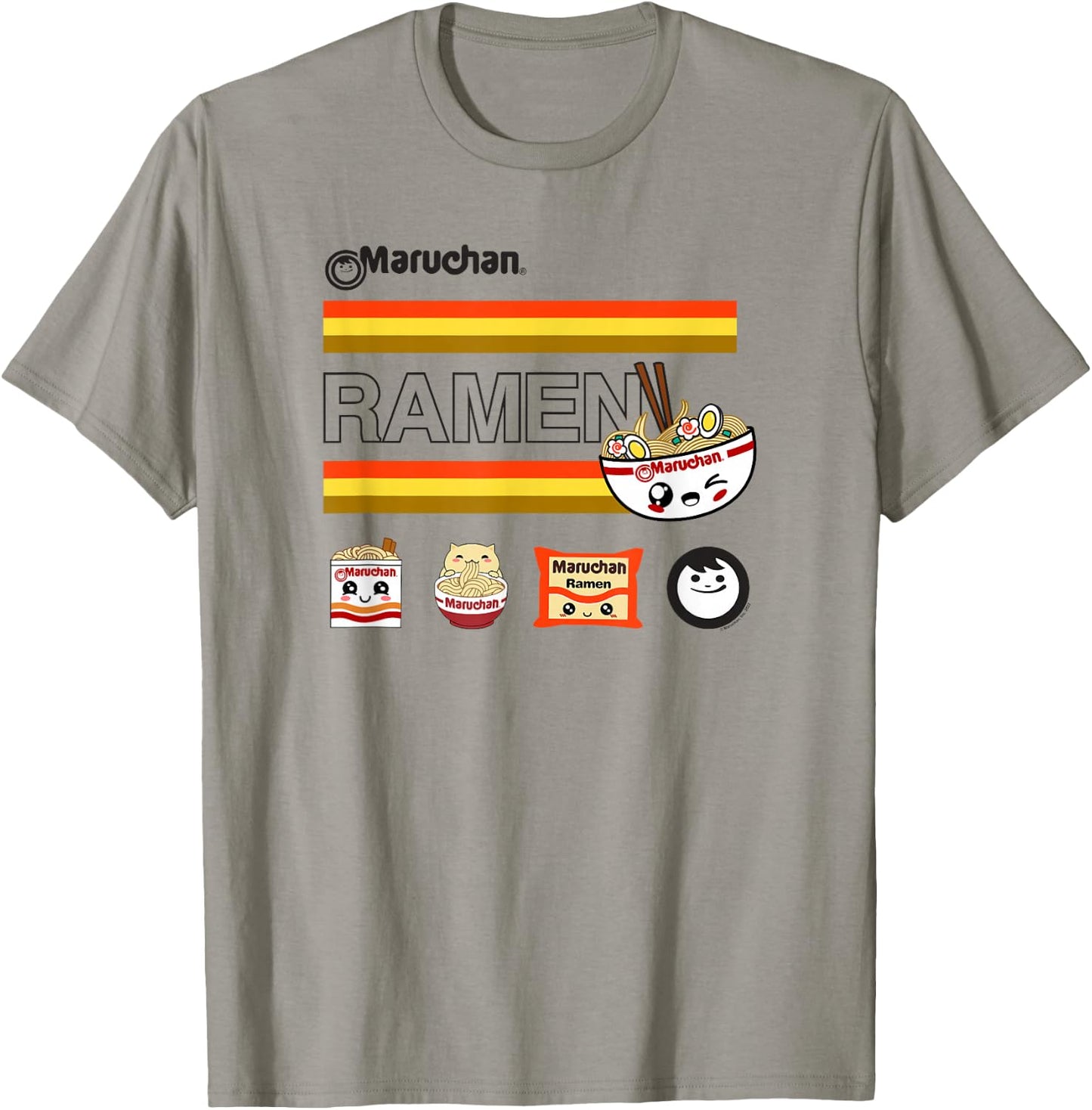 Maruchan Ramen Cute Anime Faces Logo T-Shirt - T-Shirt | Sand