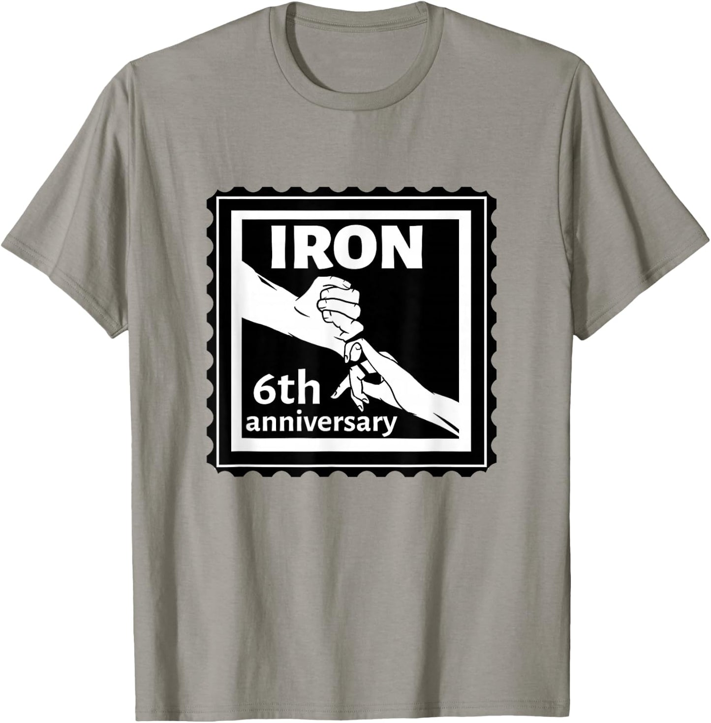 6th Wedding anniversary traditional gift iron T-Shirt - T-Shirt | Sand