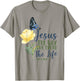 Christian Bible Verse Quote Butterfly Rose Flower John 14:6 T-Shirt - T-Shirt | Sand