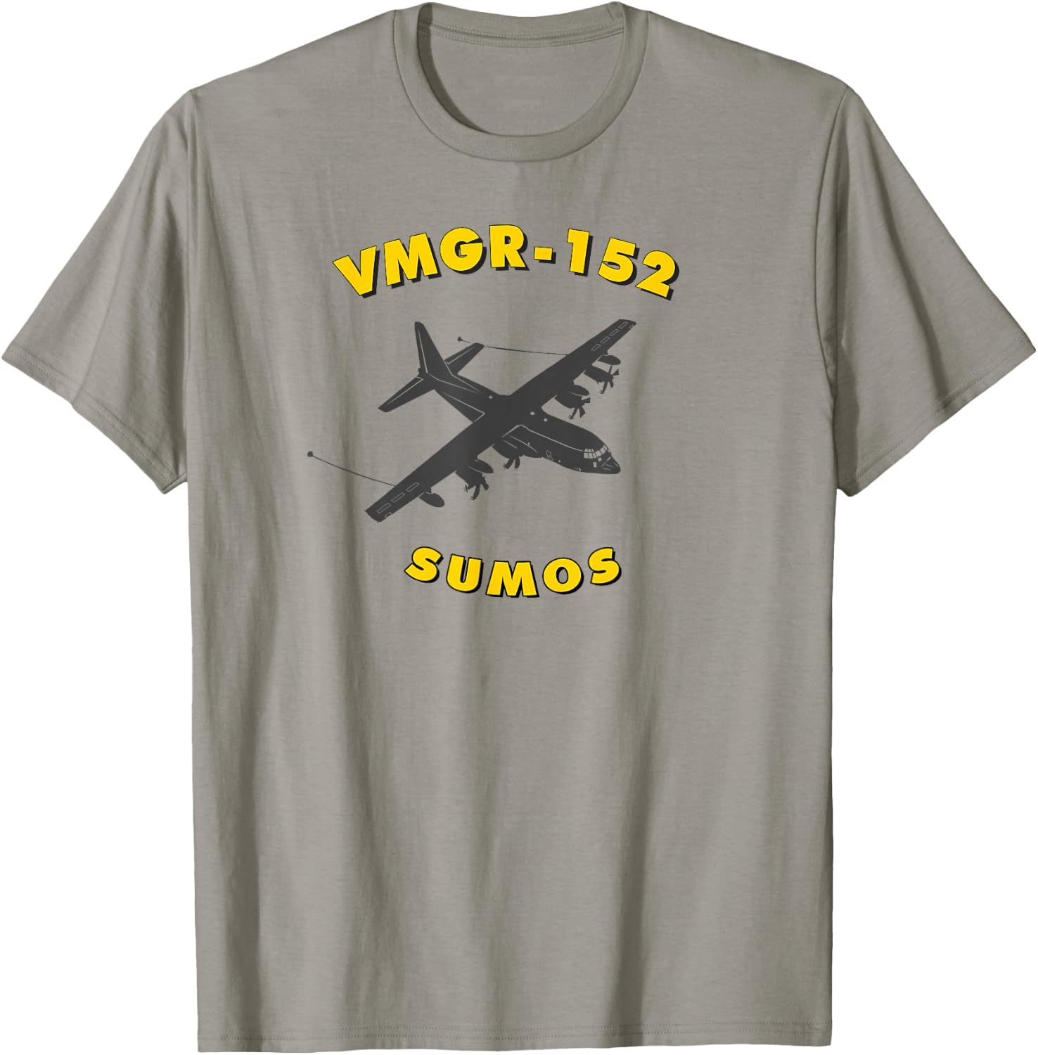 VMGR-152 Sumos KC-130 Aerial Refueler Transport Squadron T-Shirt - T-Shirt | Sand
