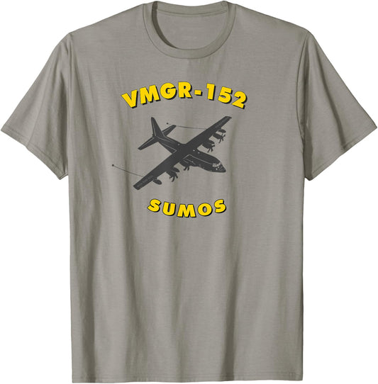 VMGR-152 Sumos KC-130 Aerial Refueler Transport Squadron T-Shirt - T-Shirt | Sand
