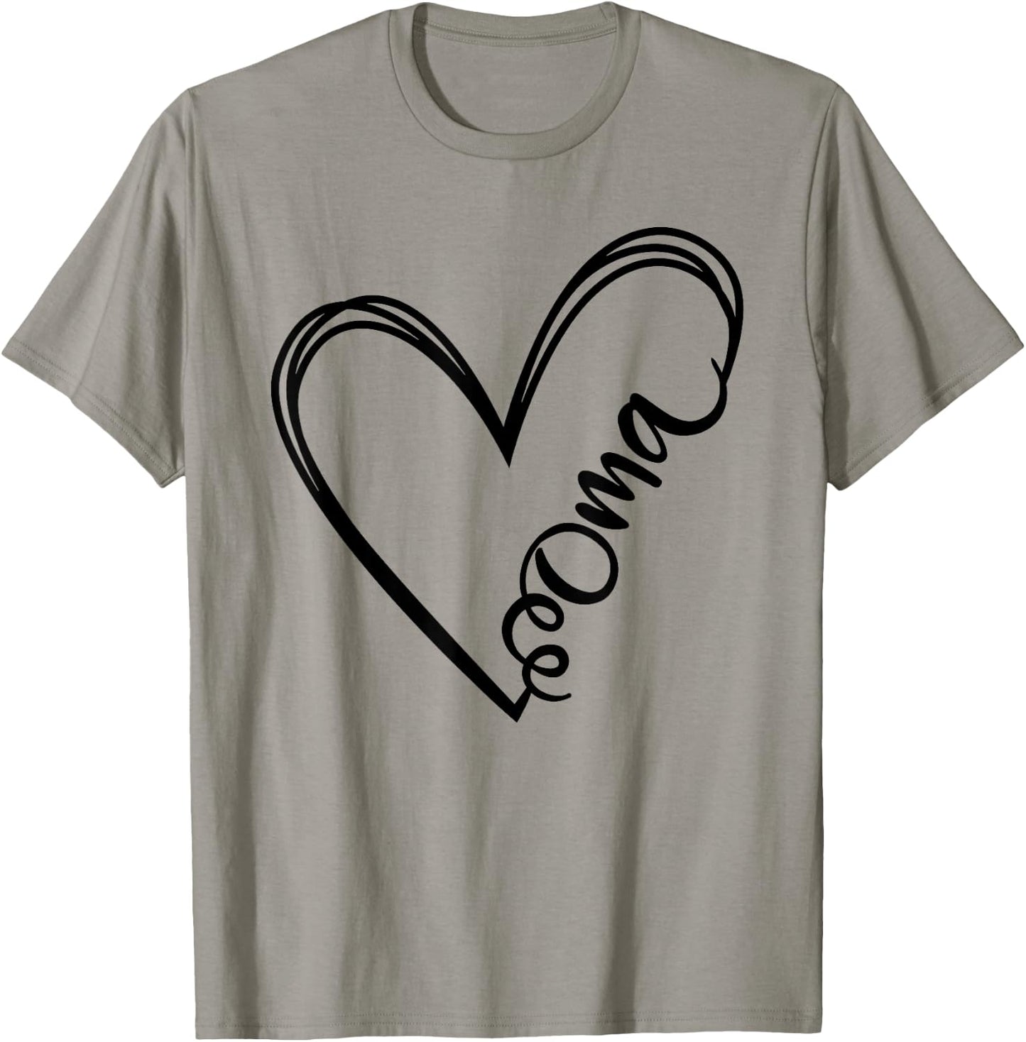 Oma Heart Grandma Women German Christmas Mother's Day T-Shirt - T-Shirt | Sand