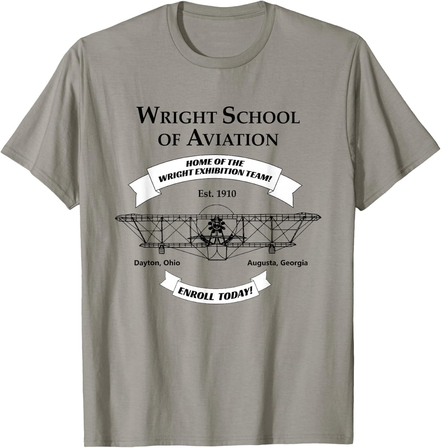 Wright Brothers Bros. First Airplane Aviation Pilot T-Shirt - T-Shirt | Sand