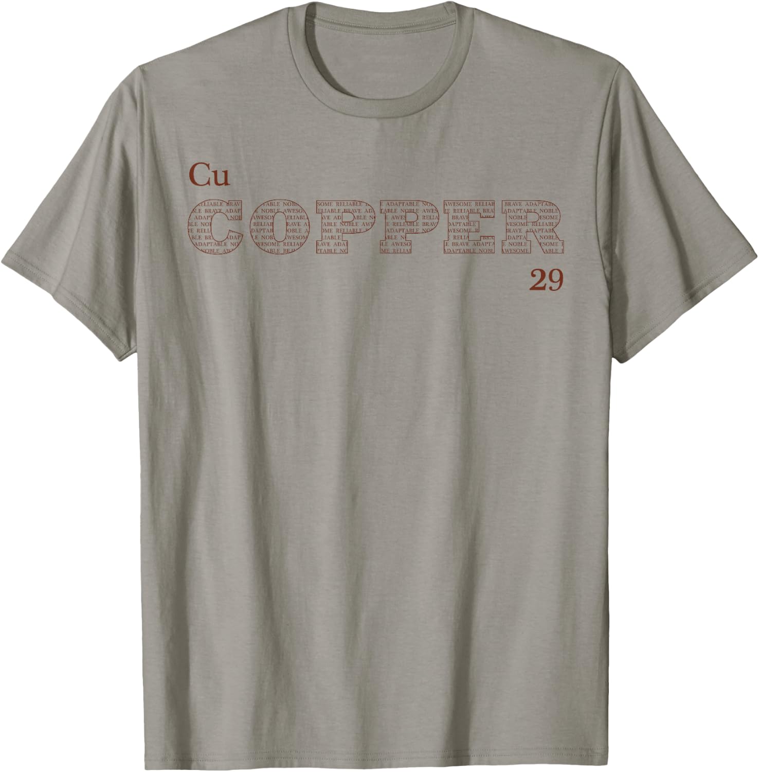 Element Periodic Table of the Elements "Copper" T-Shirt - T-Shirt | Sand