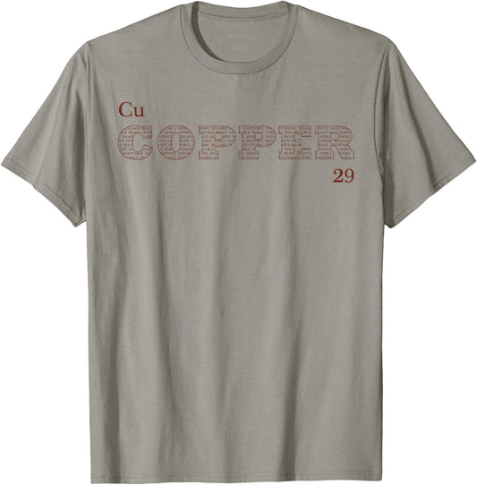Element Periodic Table of the Elements "Copper" T-Shirt - T-Shirt | Sand
