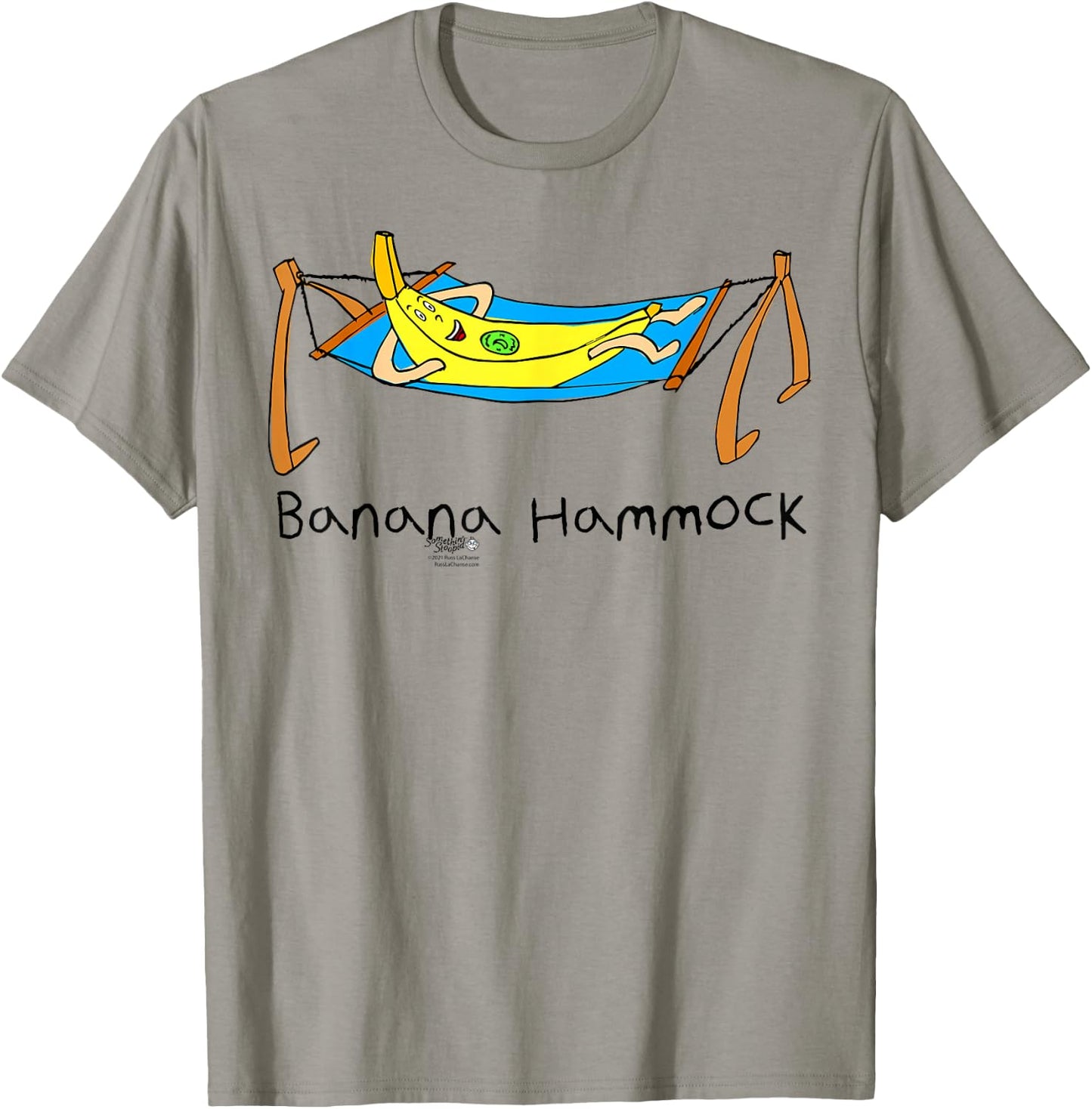 Banana Hammock Funny Dad Joke Word Design T-Shirt - T-Shirt | Sand