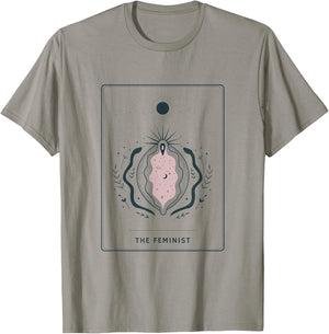 The Feminist Tarot Card - Celestial Moon and Snakes - Pagan T-Shirt - T-Shirt | Sand