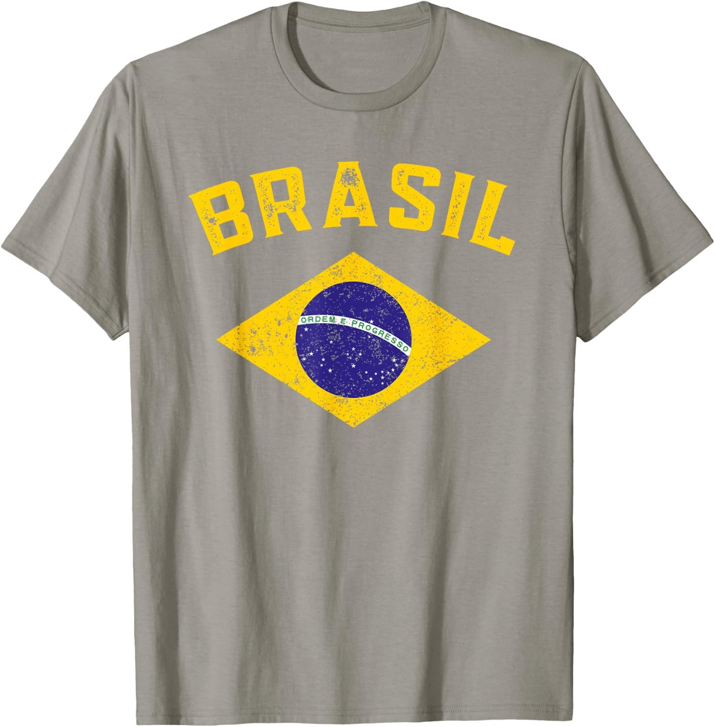 Vintage Brasil Brazil Flag - Brazilian Flag Men Women Kids T-Shirt - T-Shirt | Sand