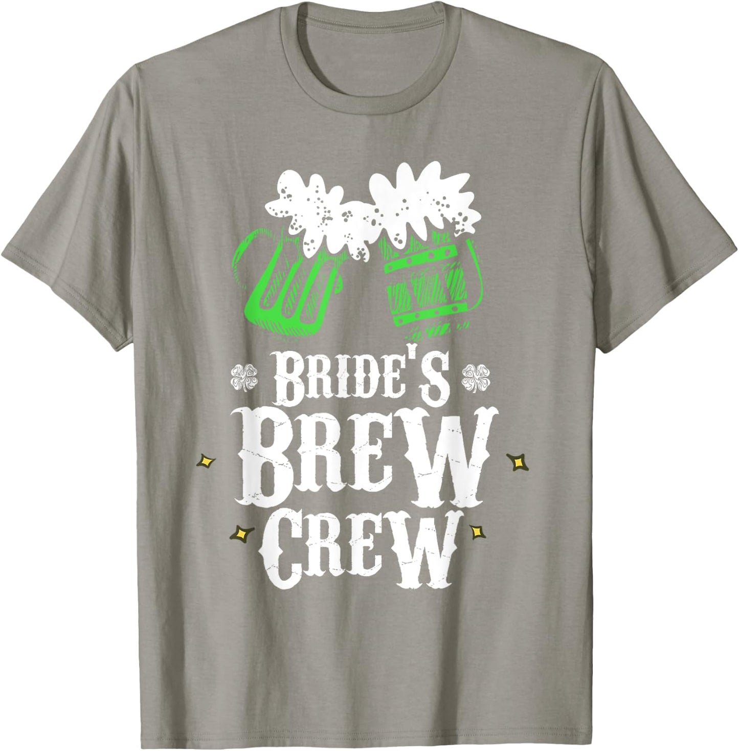 Bride's Brew Crew St Patricks Day Bachelorette Party T-Shirt - T-Shirt | Sand