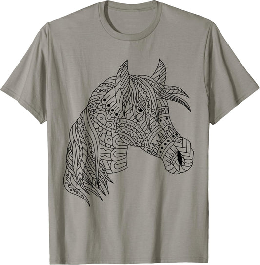 Cute horse to paint and color in for children T-Shirt - T-Shirt | Sand