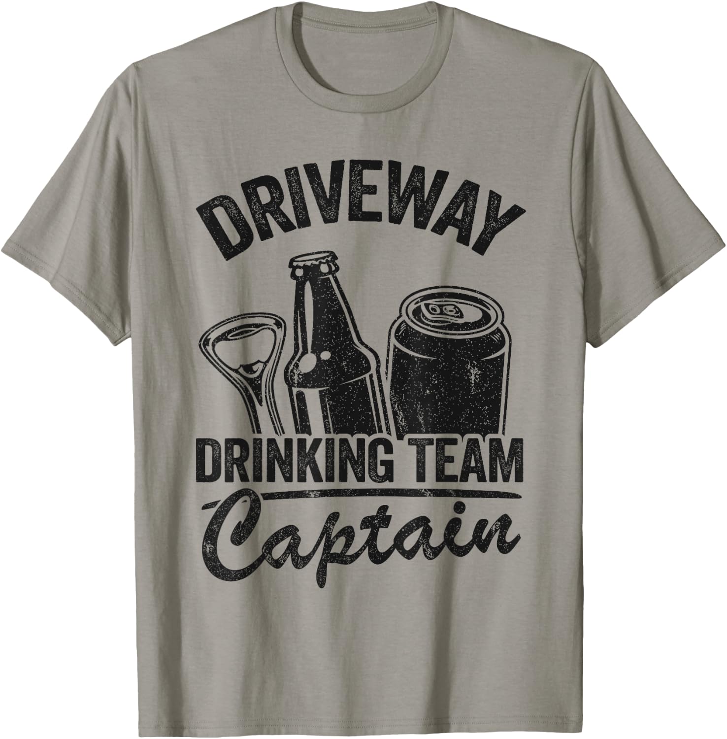 Funny Beer Driveway Drinker Driveway Drinking Team Captain T-Shirt - T-Shirt | Sand