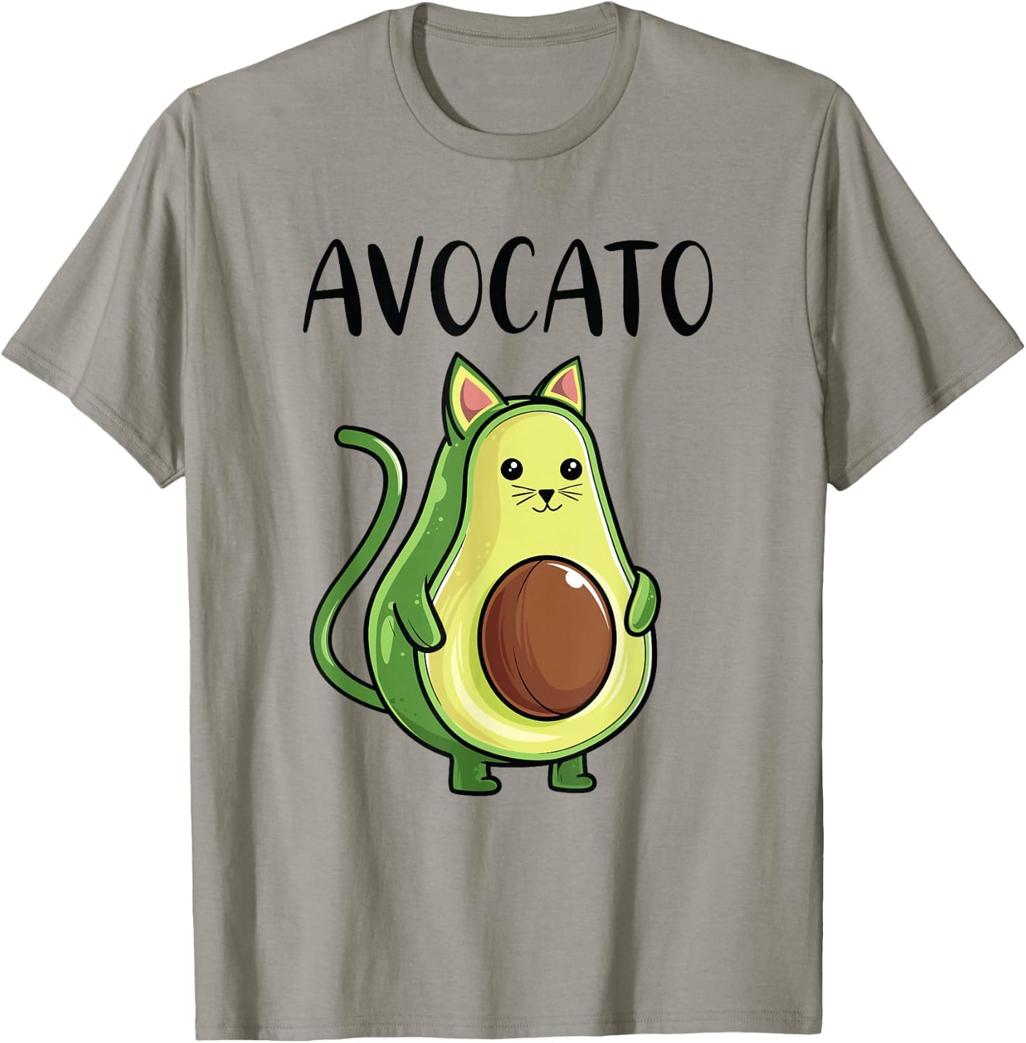 Avocado Cat Women Men Vegetarian Vegan Cat Avocato T-Shirt - T-Shirt | Sand