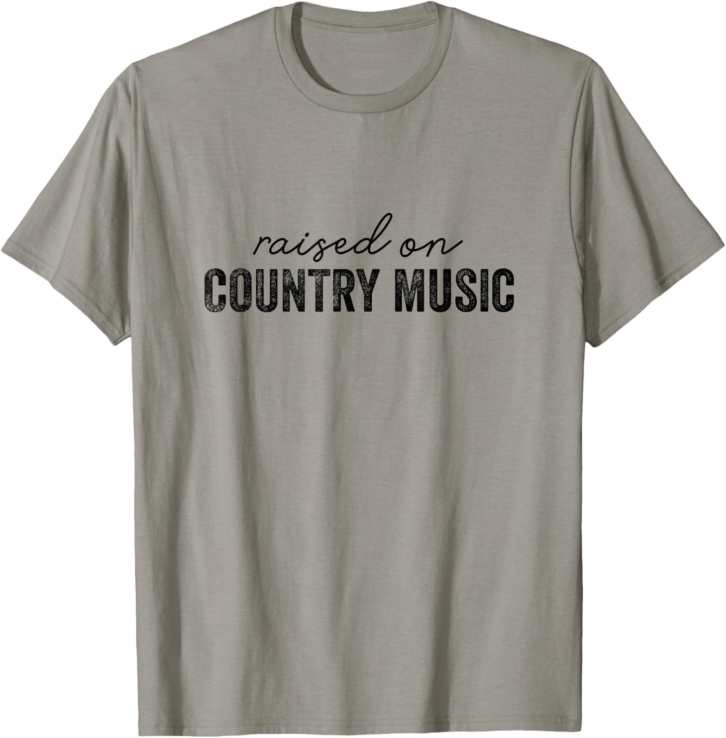 Funny Raised On Country Music Classic 90's Southern T-Shirt - T-Shirt | Sand