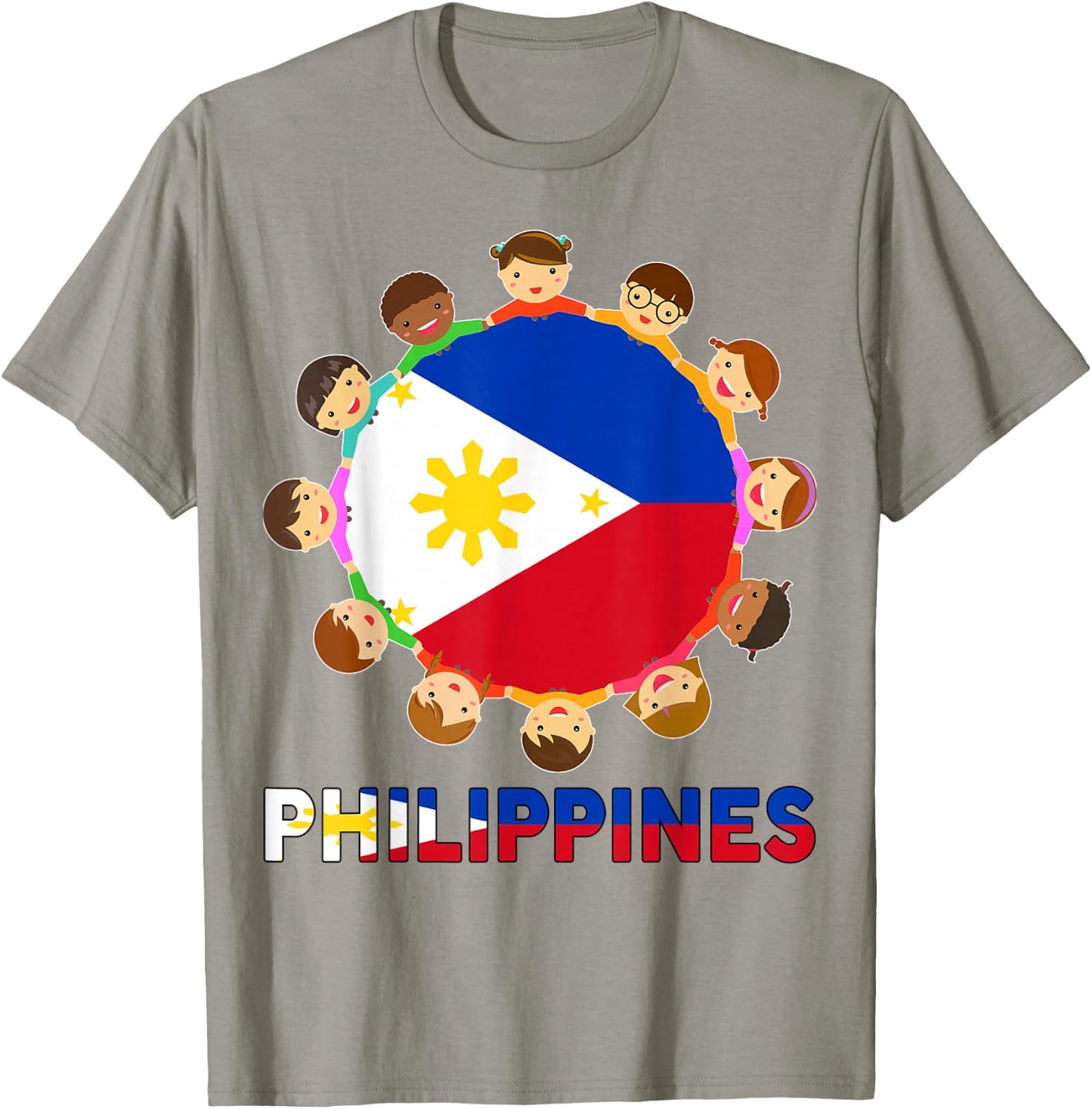 Toddler Filipino Filipina Girl Kid Men Philippine Flag T-Shirt - T-Shirt | Sand