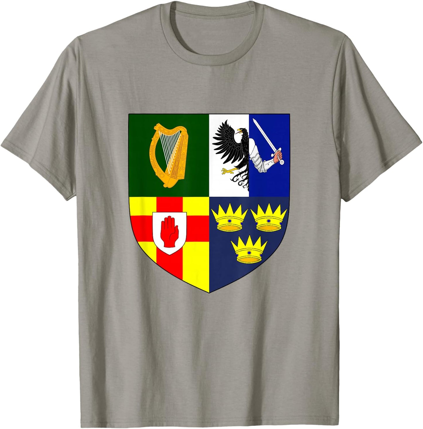 Ireland Provinces Coat of Arms Irish Emblem T-Shirt - T-Shirt | Sand