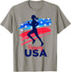 Running USA Support the Team Shirt USA Flag Jogging T-Shirt - T-Shirt | Sand