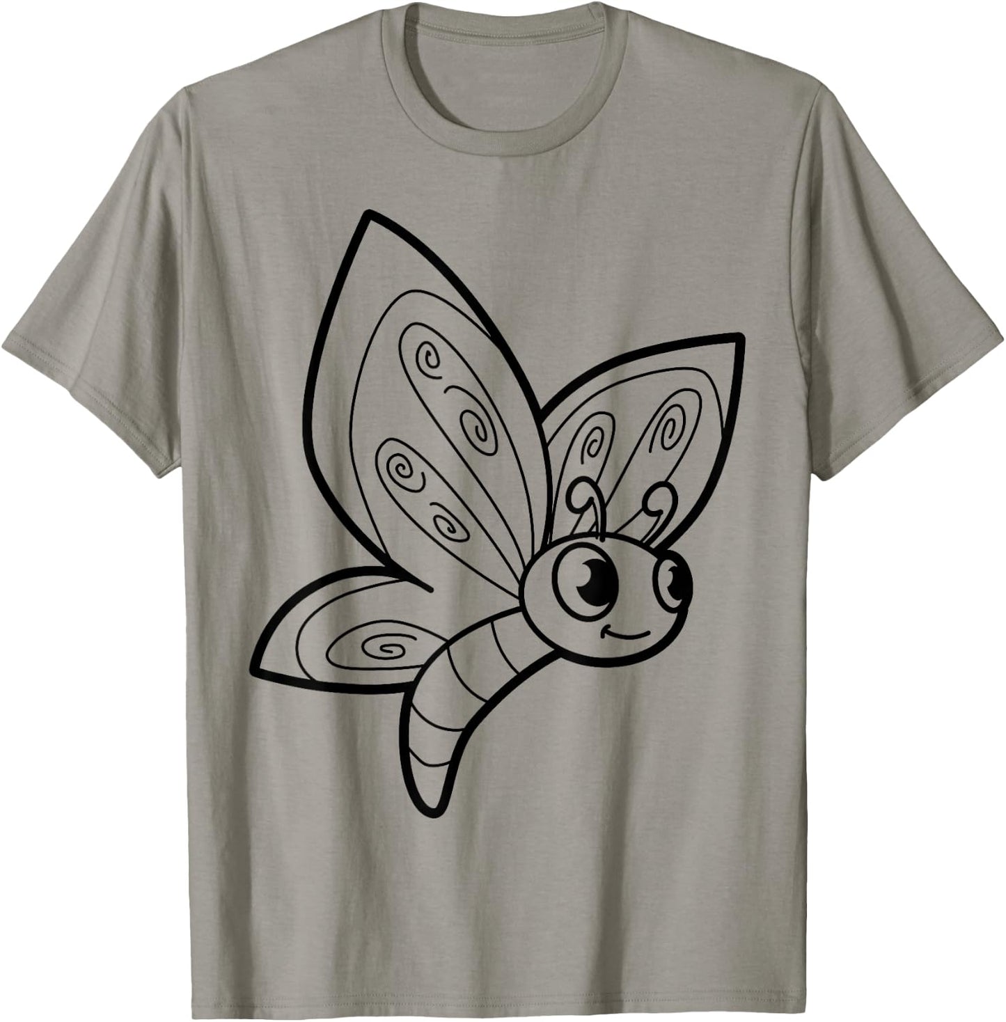 Cute butterfly to paint and color in for children T-Shirt - T-Shirt | Sand