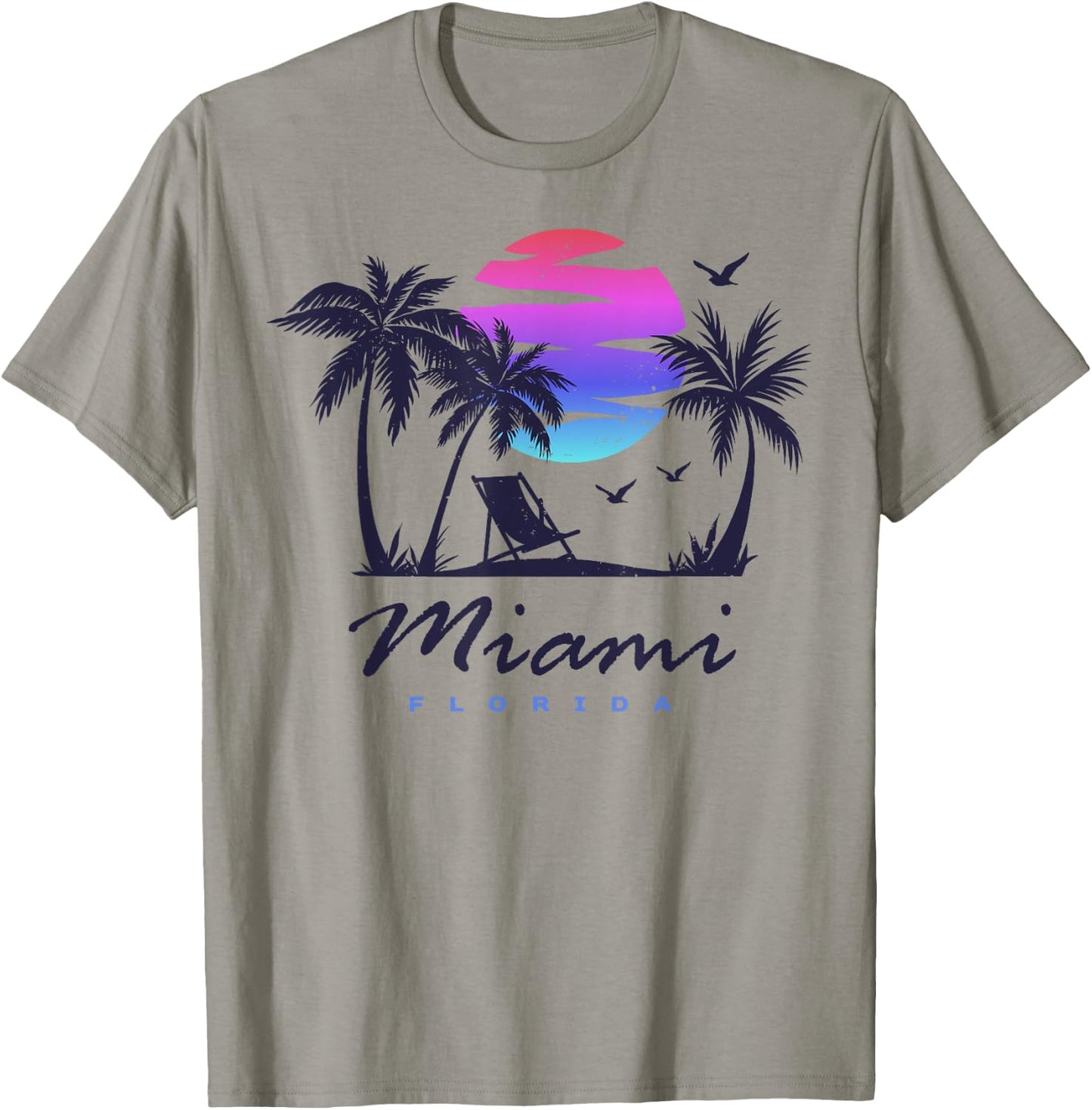 MIAMI Florida Beach Vacation Spring Break Honeymoon Vintage Men Women Kids T-Shirt - T-Shirt | Sand