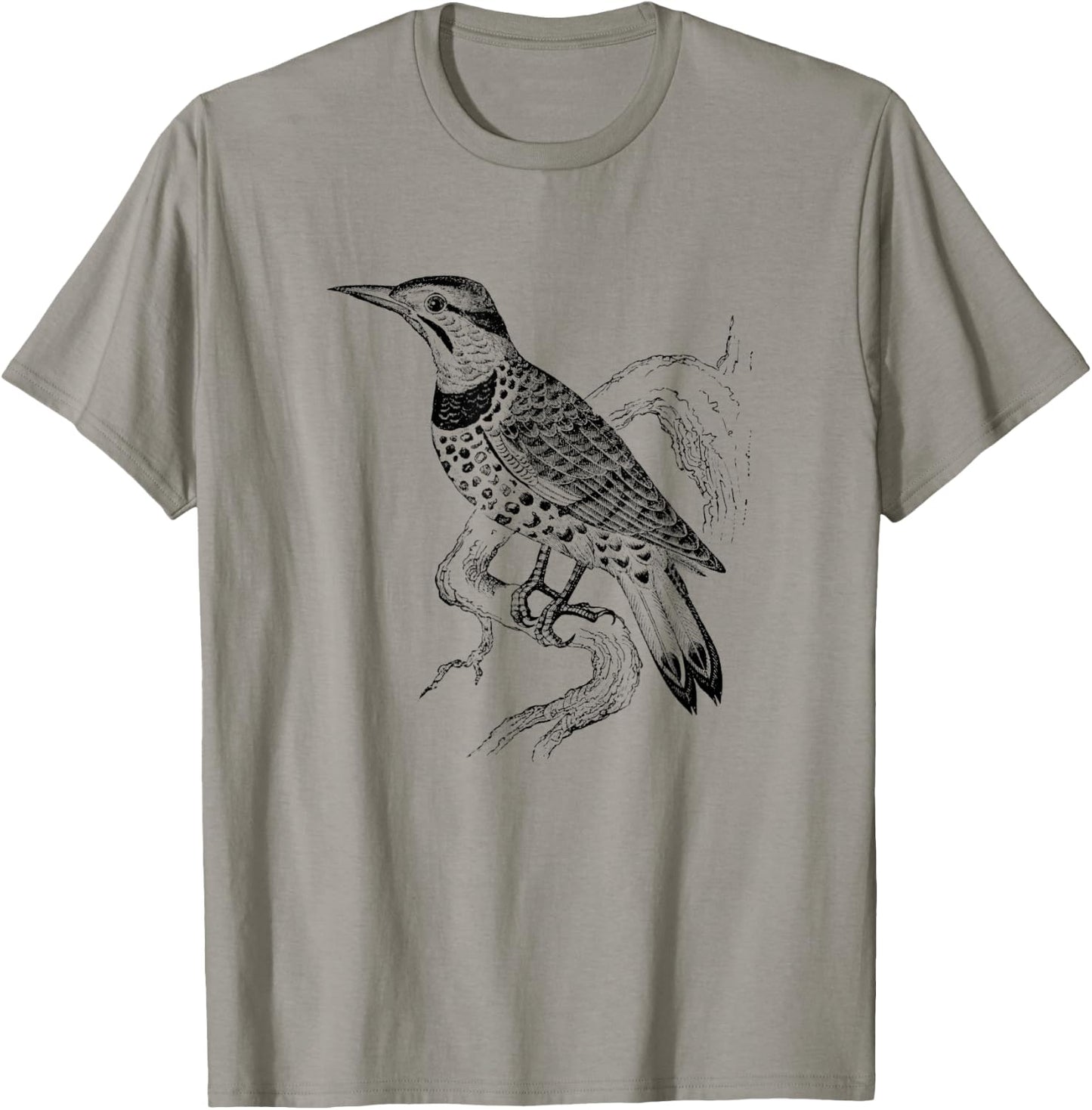 Northern Flicker Bird Print T-Shirt - T-Shirt | Sand