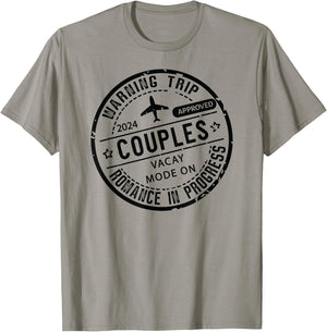 2024 couples Trip in Progress of Romantic Baecation Matching T-Shirt - T-Shirt | Sand