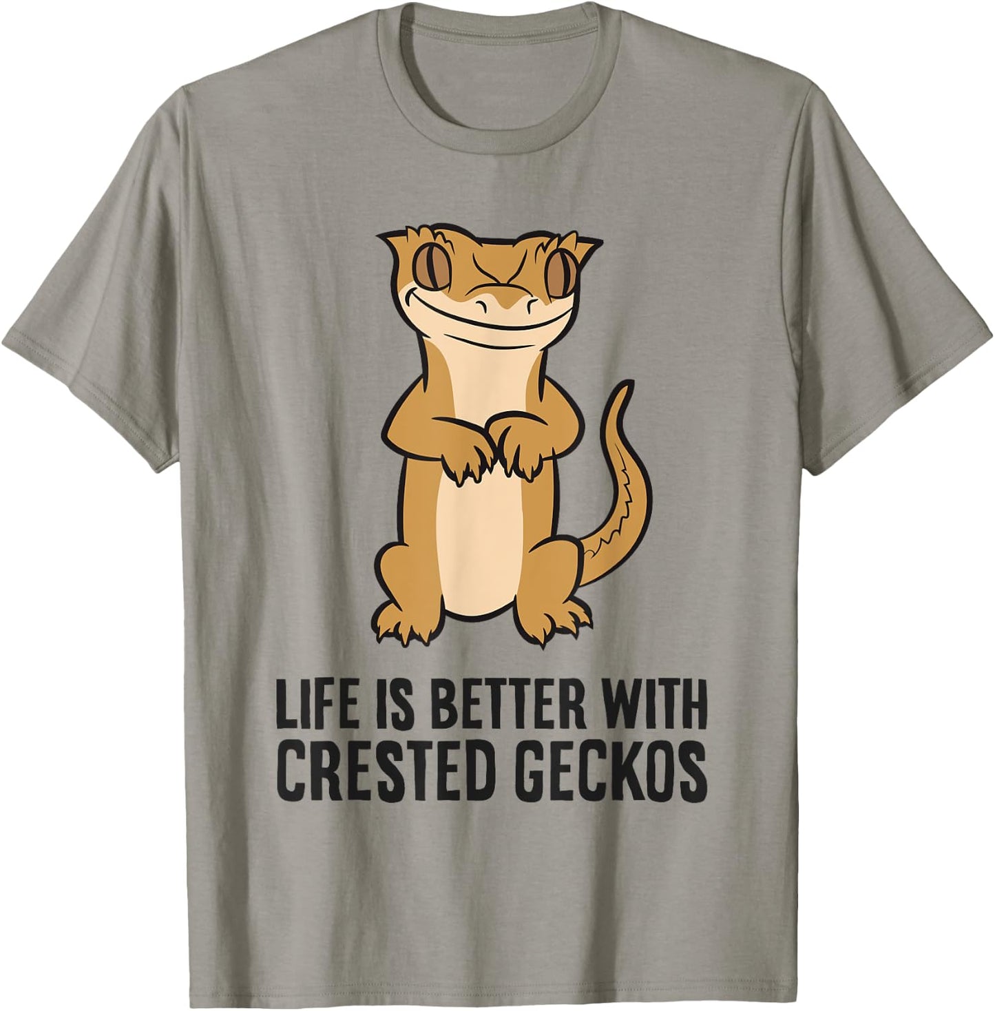 Crested Gecko Pet Life Is Better With Crested Geckos T-Shirt - T-Shirt | Sand