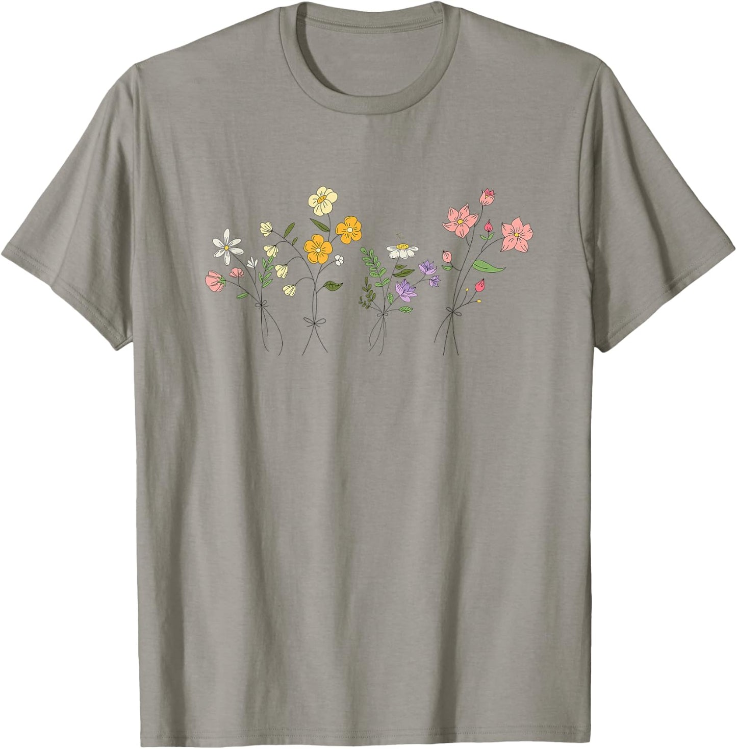 Vintage Inspired Botanical Flower Gardener Naturalist Flower T-Shirt - T-Shirt | Sand