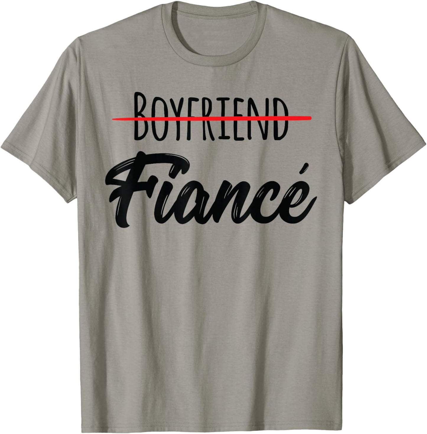 Engagement Announcement Shirt Men Couples Boyfriend Fiance T-Shirt - T-Shirt | Sand