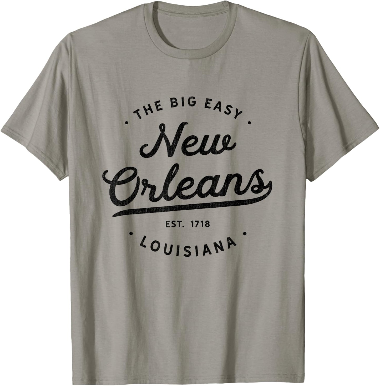 Classic Retro Vintage New Orleans Louisiana Casual Big Easy T-Shirt - T-Shirt | Sand