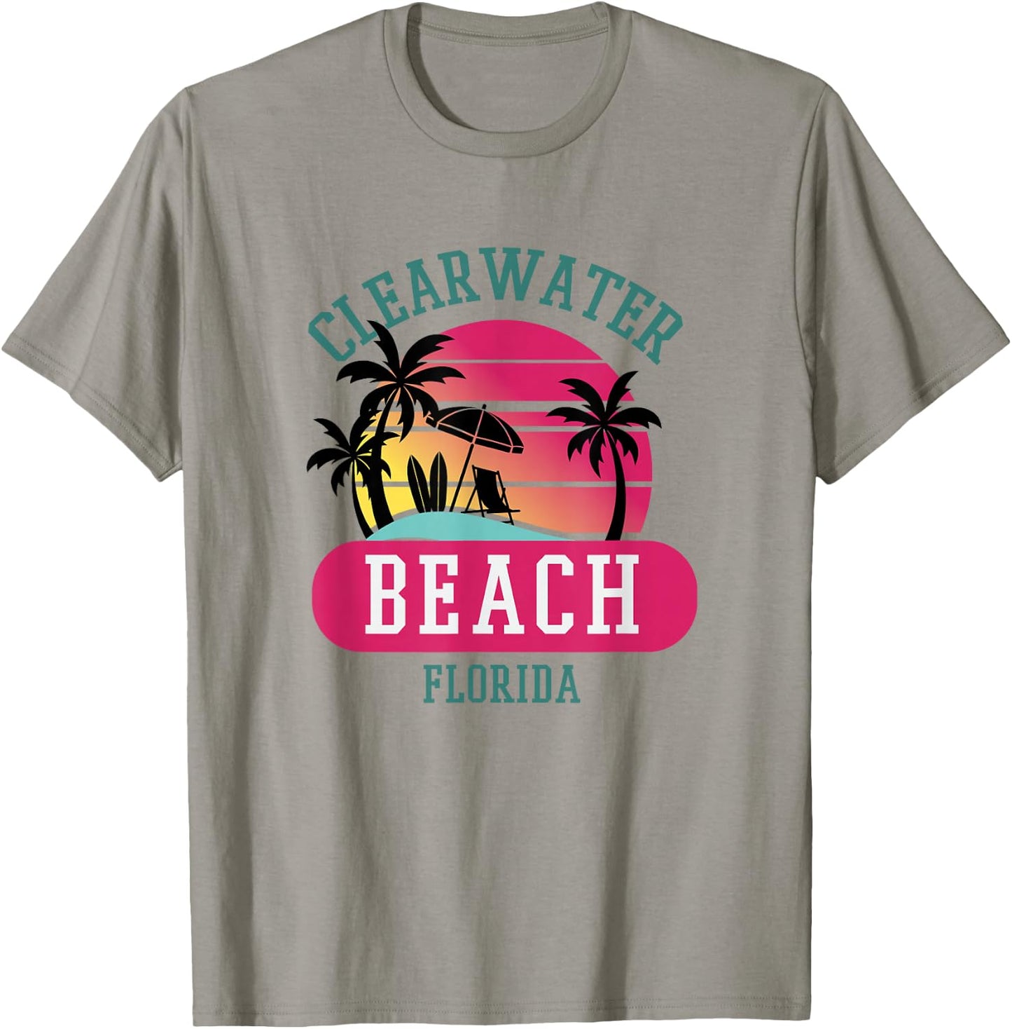 Retro Cool Clearwater Beach Original Florida Beaches Novelty T-Shirt - T-Shirt | Sand