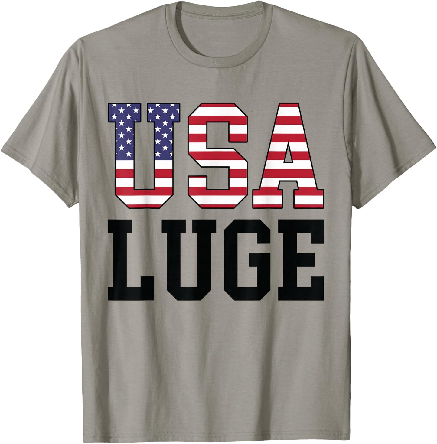 USA Flag Luge Rider - American USA Luge T-Shirt - T-Shirt | Sand
