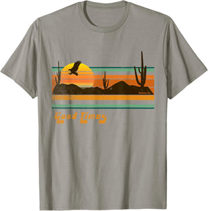 Vintage 1970s Good Times Desert Sunset Eagle Cactus T-Shirt - T-Shirt | Sand