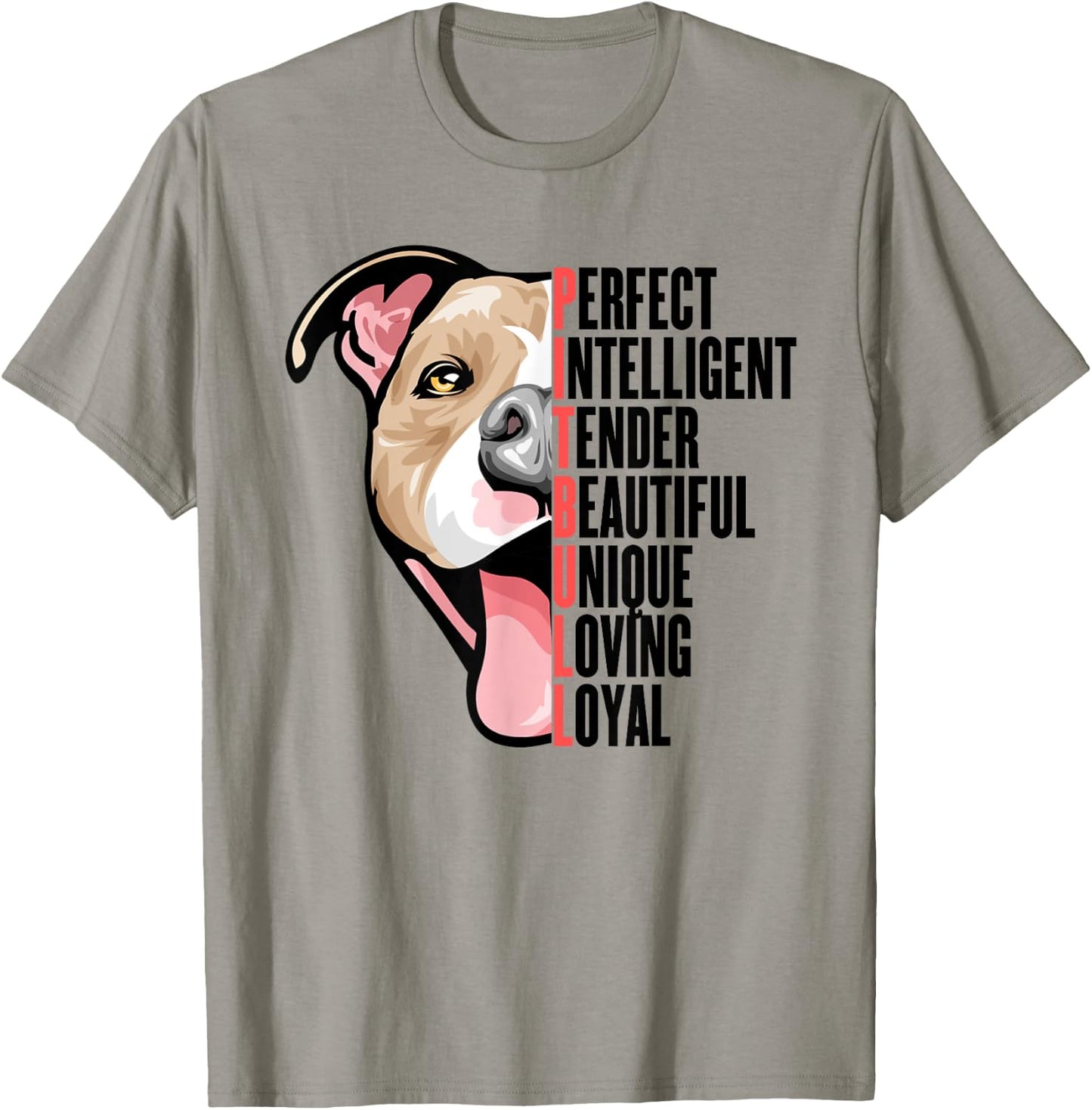 PABLO'S PAW PRINTS Pitbull Proud Pitbull Owners -Adults Kids Grey Small T-Shirt - T-Shirt | Sand