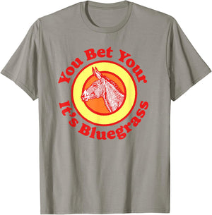 You Bet Your Ass It's Bluegrass Music Vintage Funny Donkey T-Shirt - T-Shirt | Sand