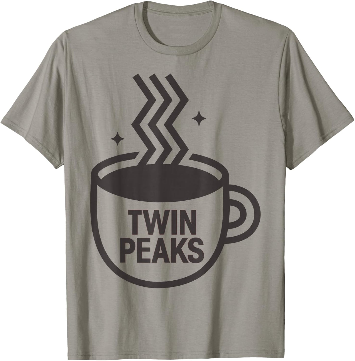 Twin Peaks Lodge Cup Of Coffee Graphic T-Shirt - T-Shirt | Sand