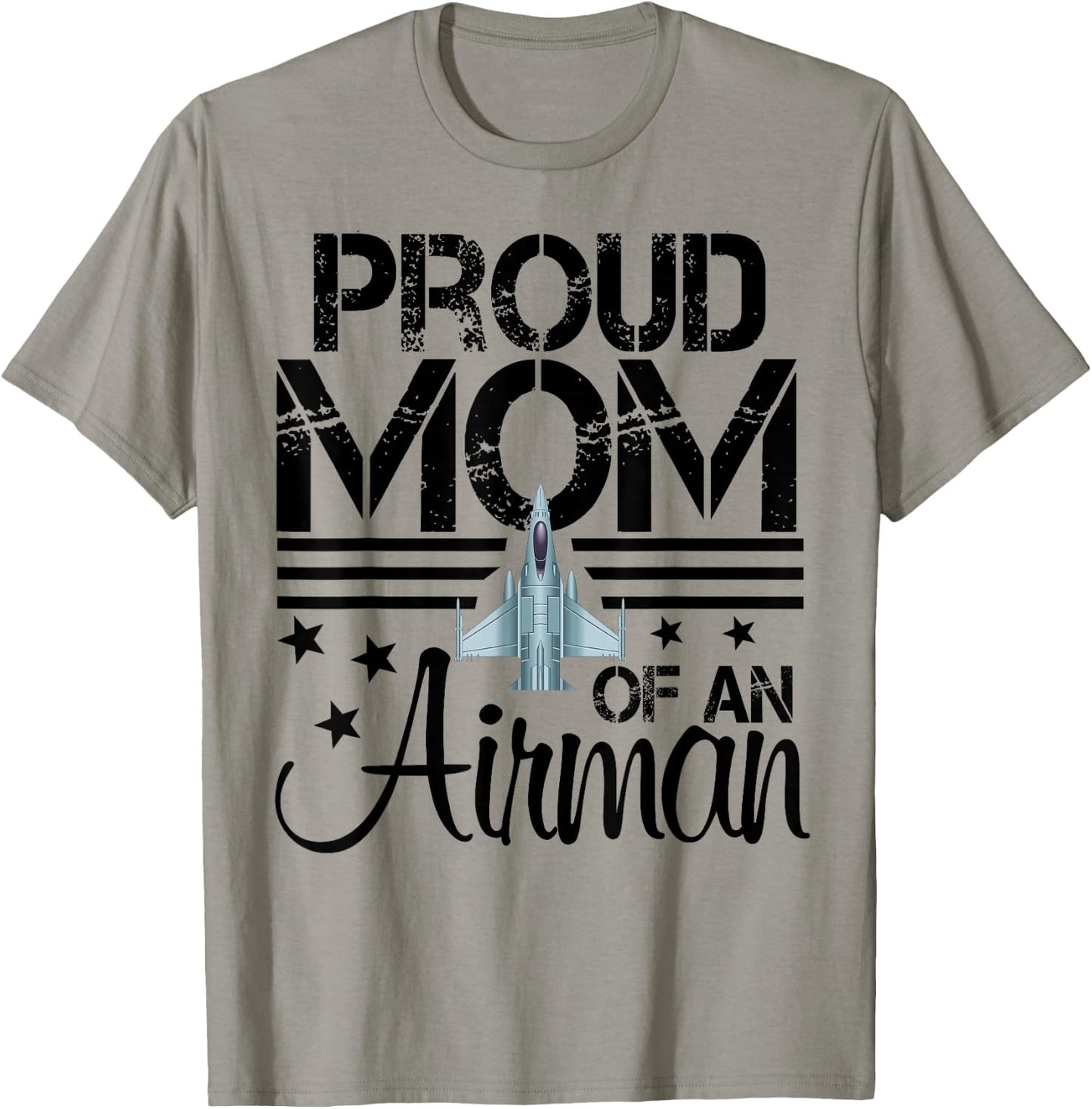 Proud Mom of An Airman Jet Plane Pilot T-Shirt - T-Shirt | Sand