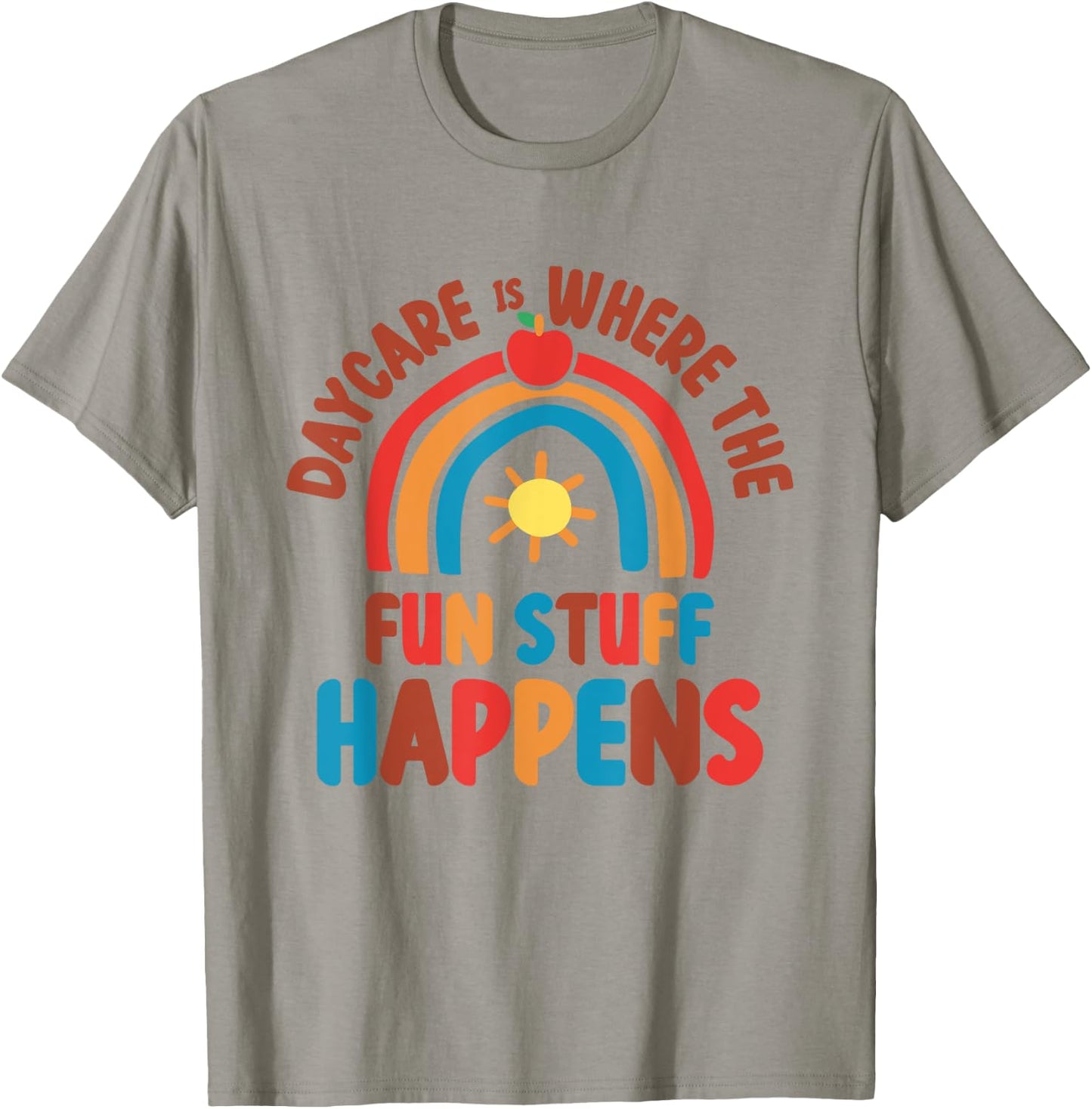 Daycare Provider Teacher Fun Teaching Children Childcare T-Shirt - T-Shirt | Sand