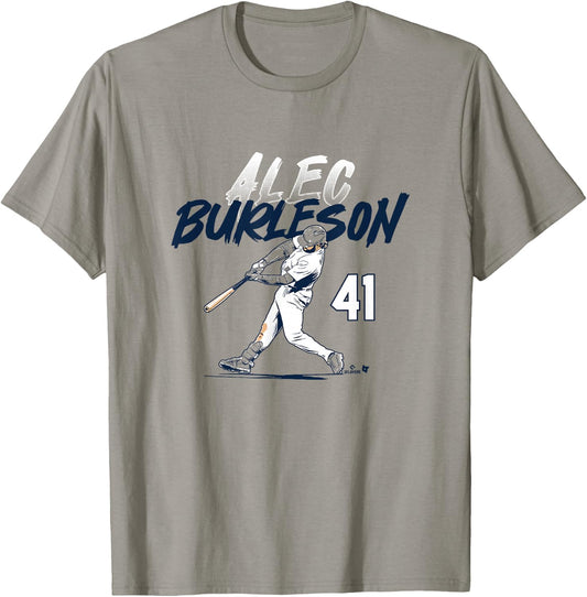 ALEC Burleson - Slugger Swing Number - St. Louis Baseball T-Shirt - T-Shirt | Sand