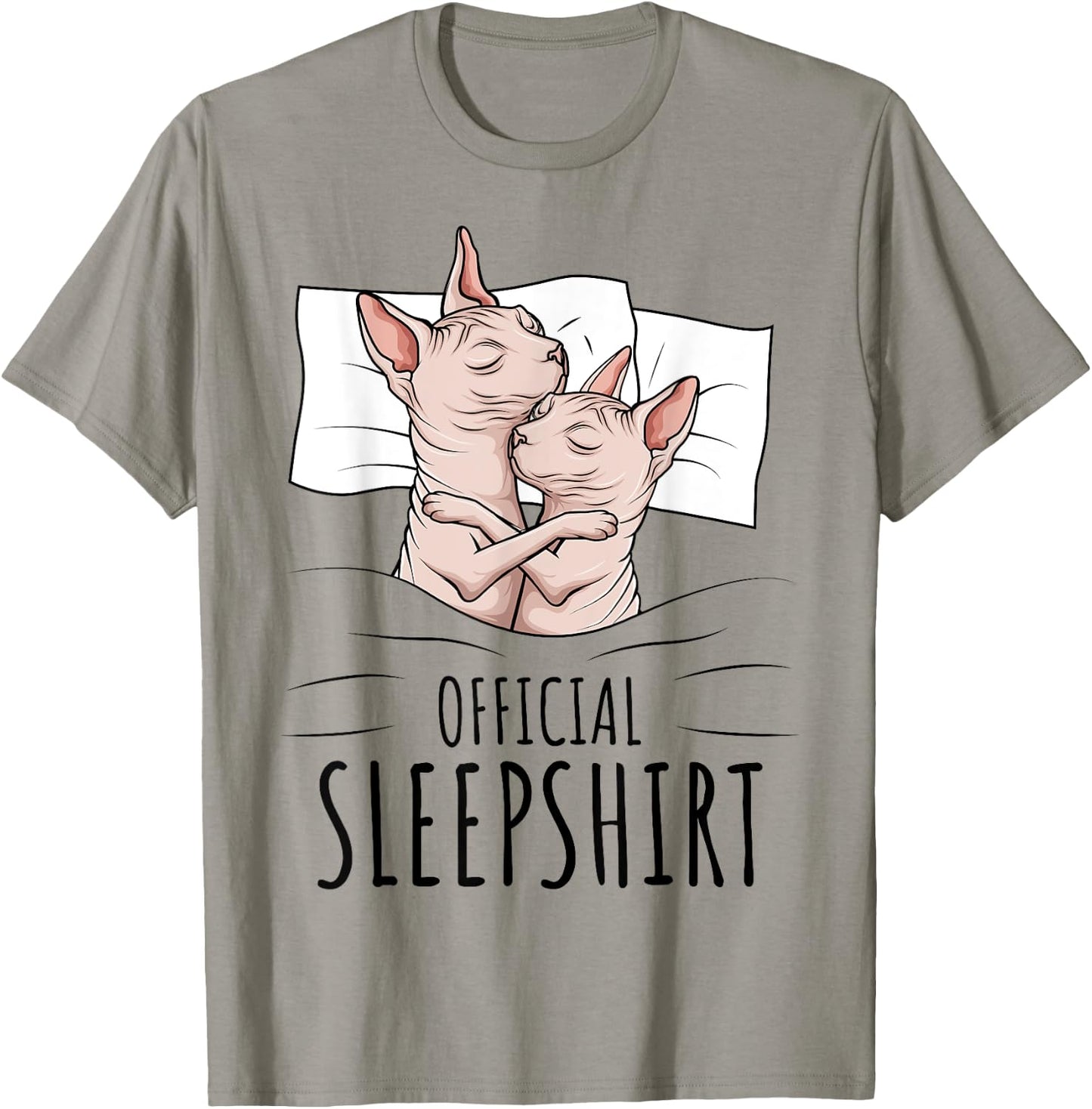 Sphynx Cat Hairless Cat Sphinx Official Sleepshirt T-Shirt - T-Shirt | Sand