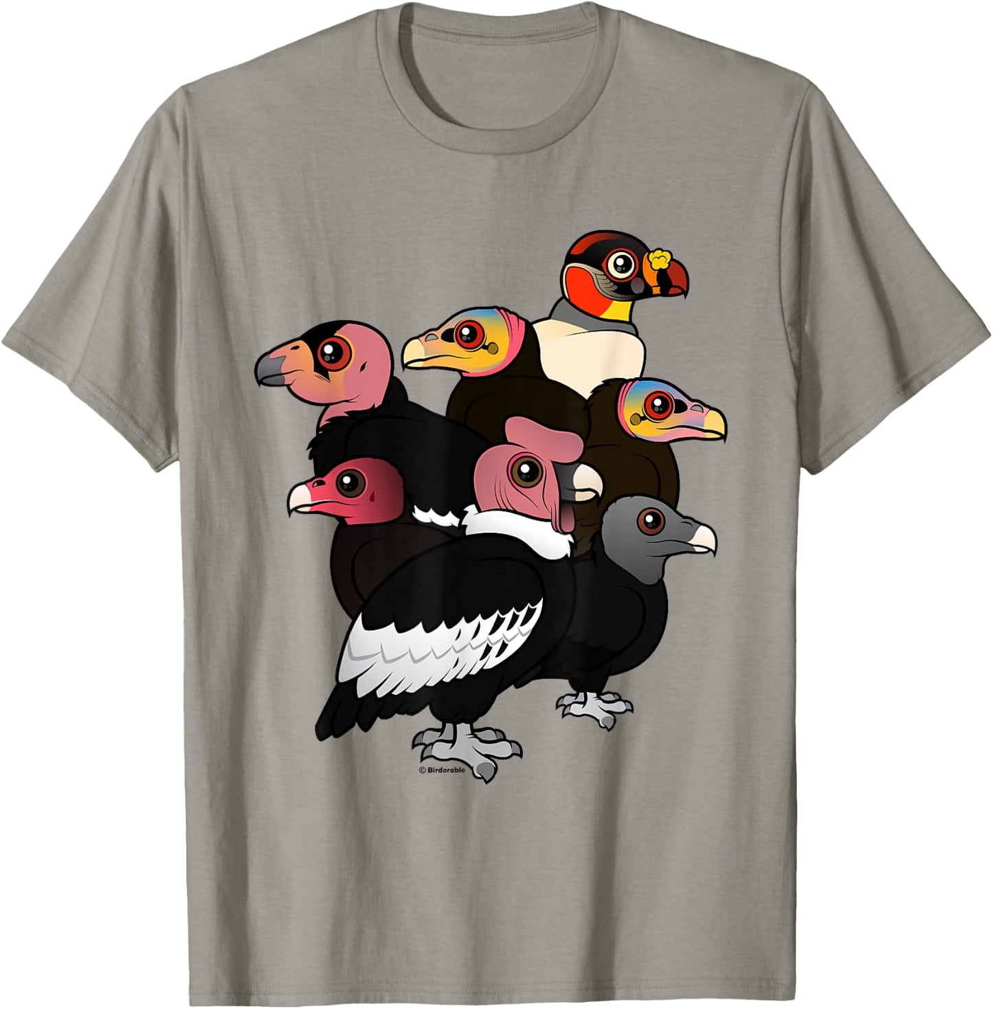 New World Vultures and Condors Cartoon Birdorable T-Shirt - T-Shirt | Sand