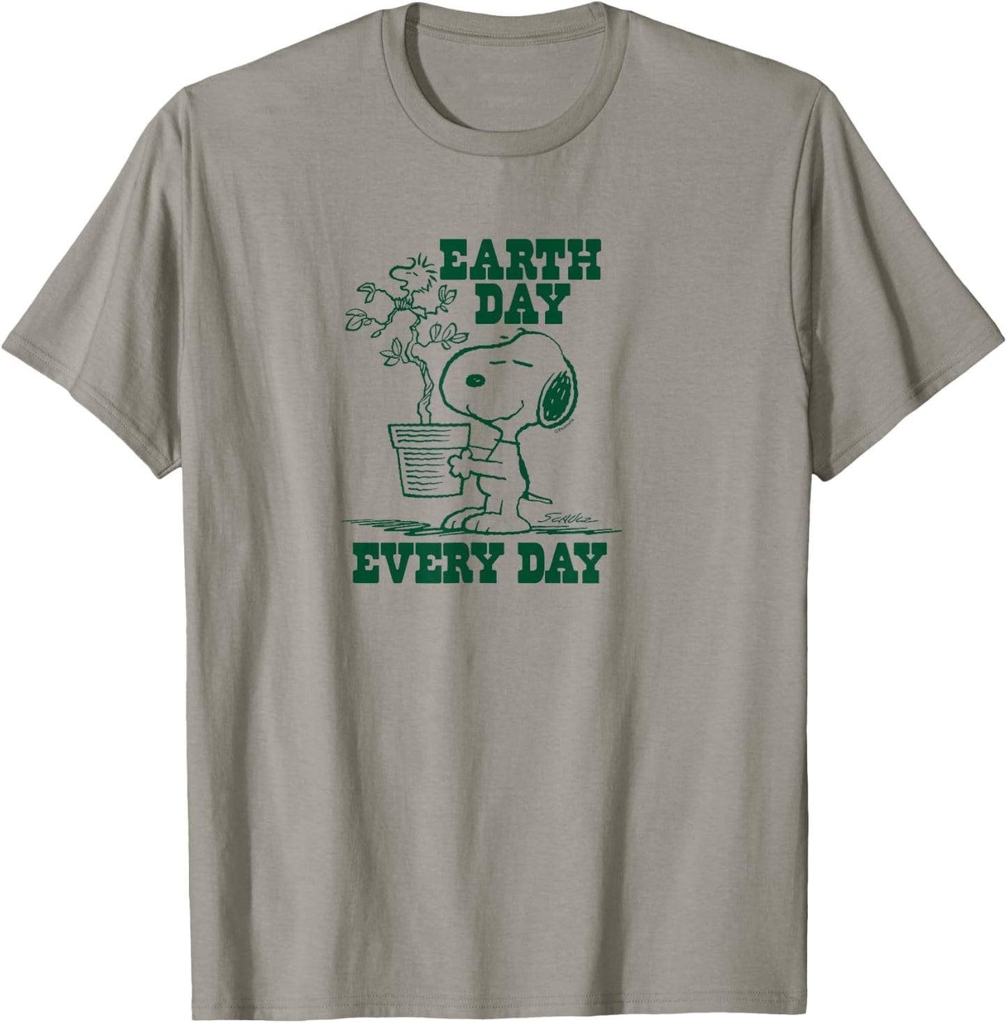 Peanuts - Snoopy Earth Day Every Day T-Shirt - T-Shirt | Sand