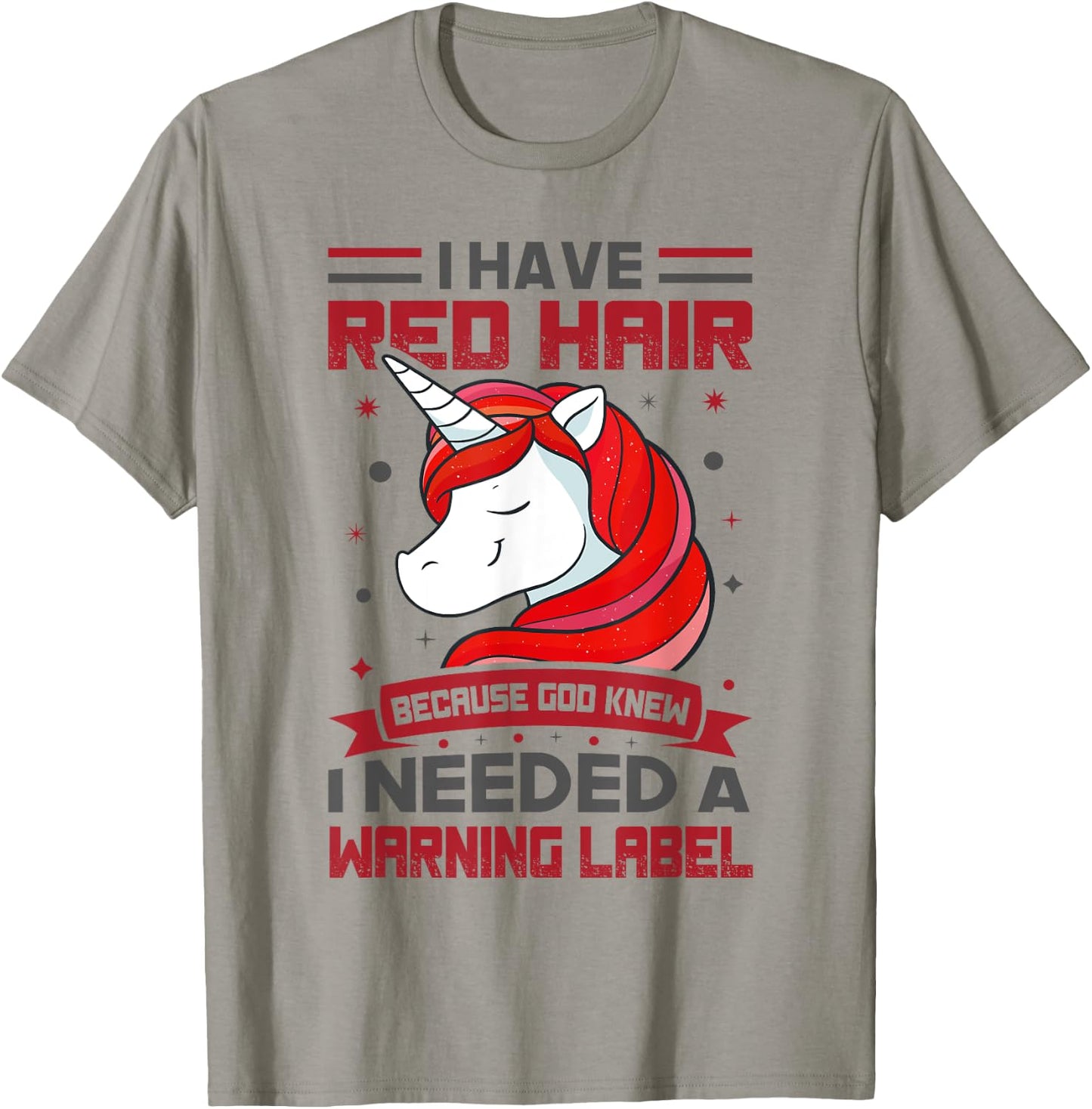 Red Hair Warning Label Redhead Gingers T-Shirt - T-Shirt | Sand
