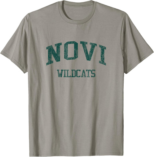 Novi High School HS Novi MI Vintage Sports T-Shirt - T-Shirt | Sand