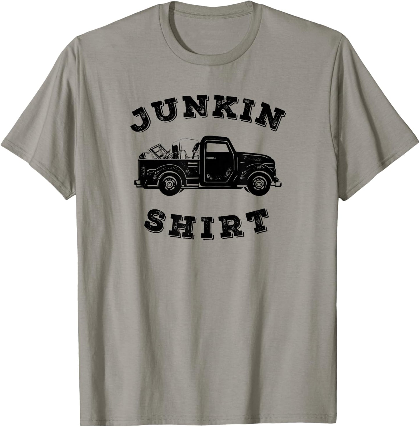 Junkin Truck Junk Collector Trucker T-Shirt - T-Shirt | Sand